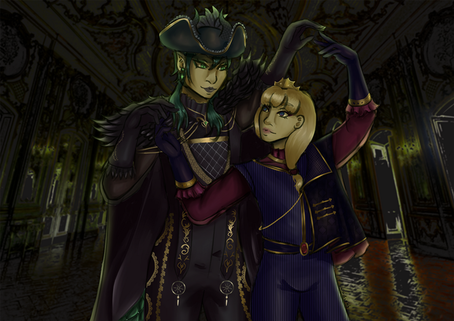 Fanart Twisted Wonderland + oc, mezcla de dibujo y fotografía editada